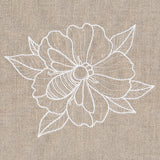 Rustic Garden Bumblebee and Hollyhock