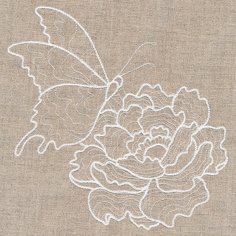 Rustic Garden Butterfly and Peony