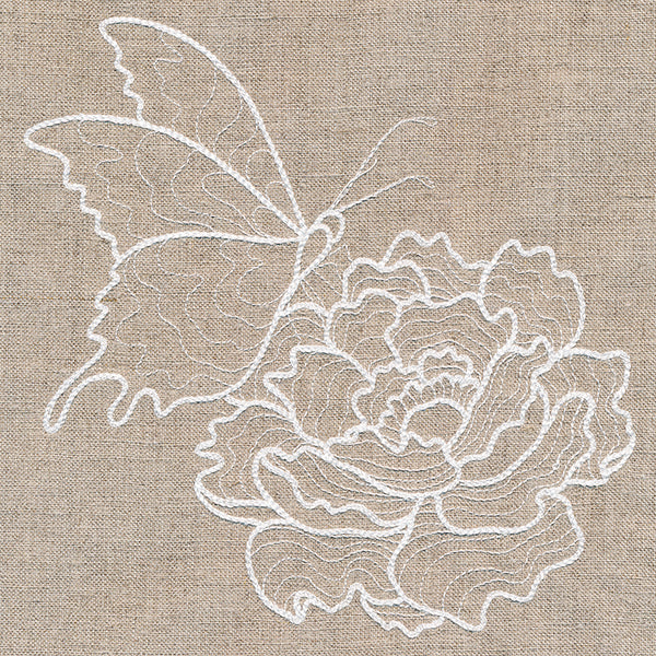 Rustic Garden Butterfly and Peony