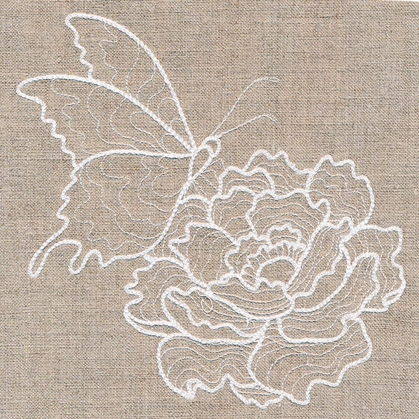 Rustic Garden Butterfly and Peony