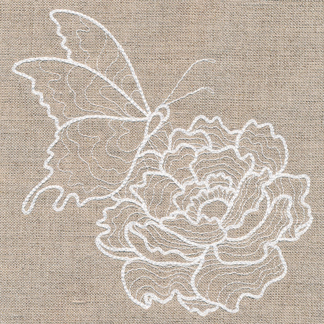 Rustic Garden Butterfly and Peony