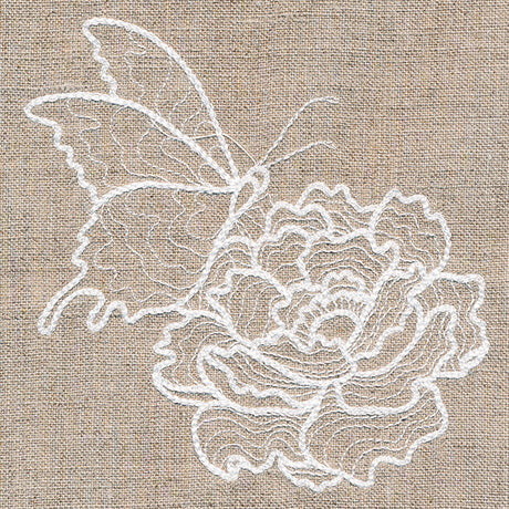 Rustic Garden Butterfly and Peony