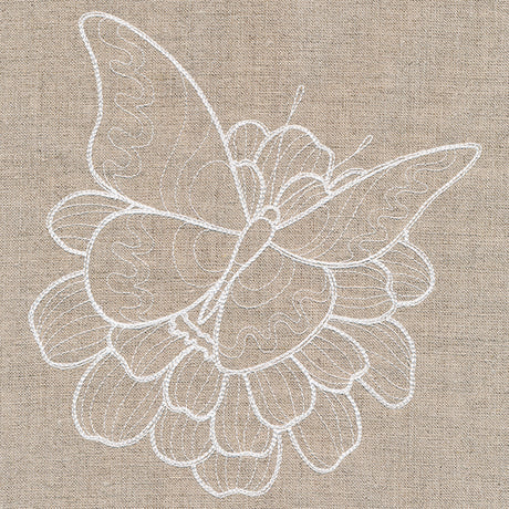 Rustic Garden Butterfly and Zinnia