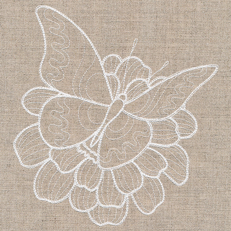 Rustic Garden Butterfly and Zinnia