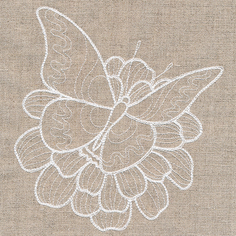 Rustic Garden Butterfly and Zinnia