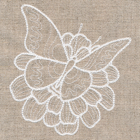 Rustic Garden Butterfly and Zinnia