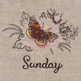 Blessed Sunday - Red Admiral & Rose of Sharon