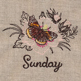 Blessed Sunday - Red Admiral & Rose of Sharon