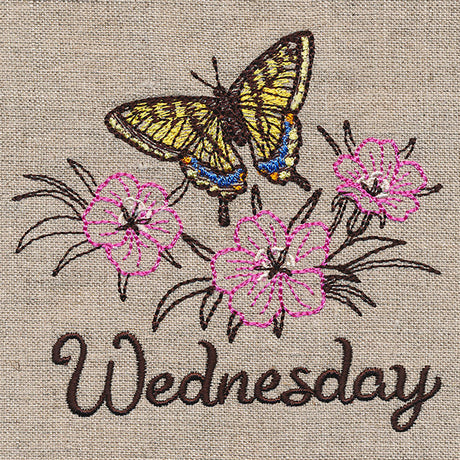 Blessed Wednesday - Tiger Swallowtail & Corncockle