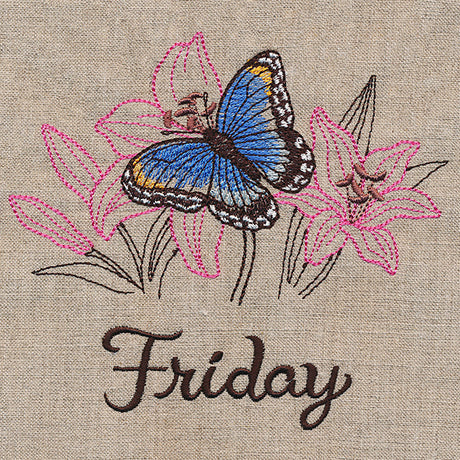 Blessed Friday - Red-Spotted Purple & Lily