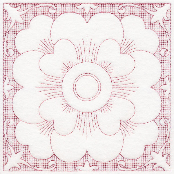 Blooming Beauty Wild Rose (Trapunto)