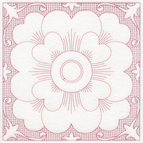 Blooming Beauty Wild Rose (Trapunto)