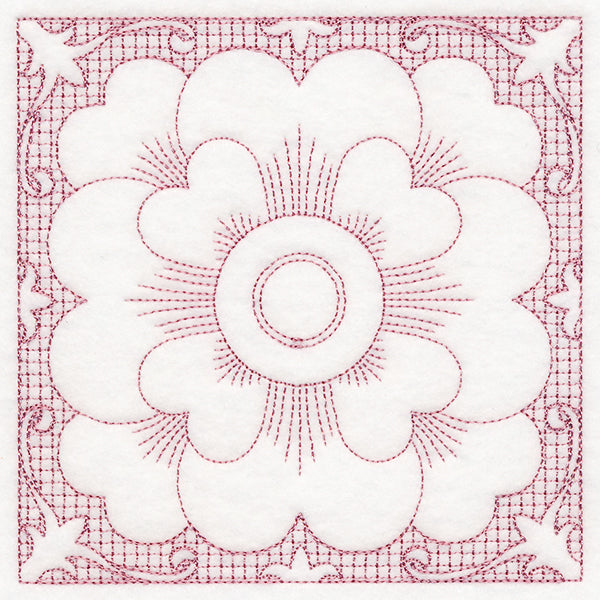 Blooming Beauty Wild Rose (Trapunto)