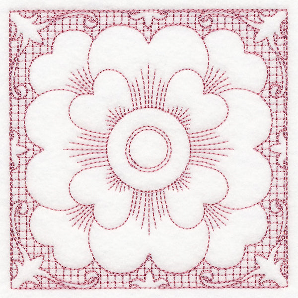 Blooming Beauty Wild Rose (Trapunto)