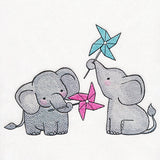 Playful Pinwheel Elephants