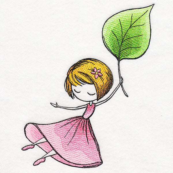 Spring Breeze Beauty with Leaf