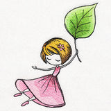 Spring Breeze Beauty with Leaf