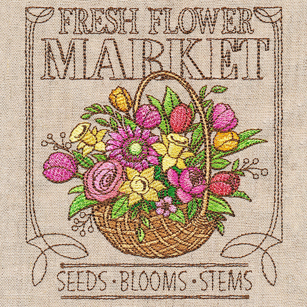 Spring Market Flower Sign