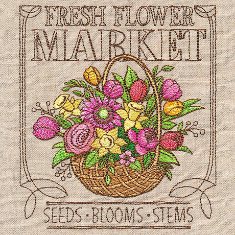 Spring Market Flower Sign