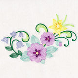 Fanciful Daffodil & Violet Spray