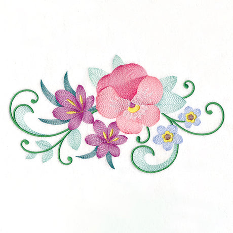 Captivating Pansy & Crocus Spray