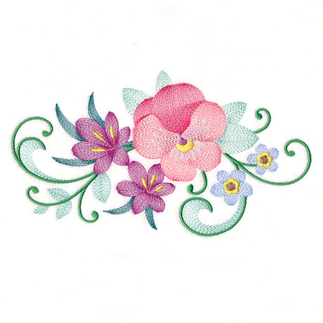 Captivating Pansy & Crocus Spray