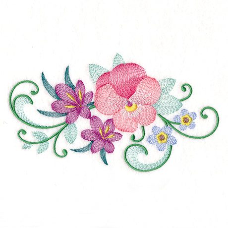 Captivating Pansy & Crocus Spray