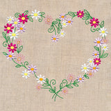 Delicate Daisies Heart Wreath