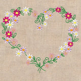 Delicate Daisies Heart Wreath