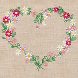 Delicate Daisies Heart Wreath