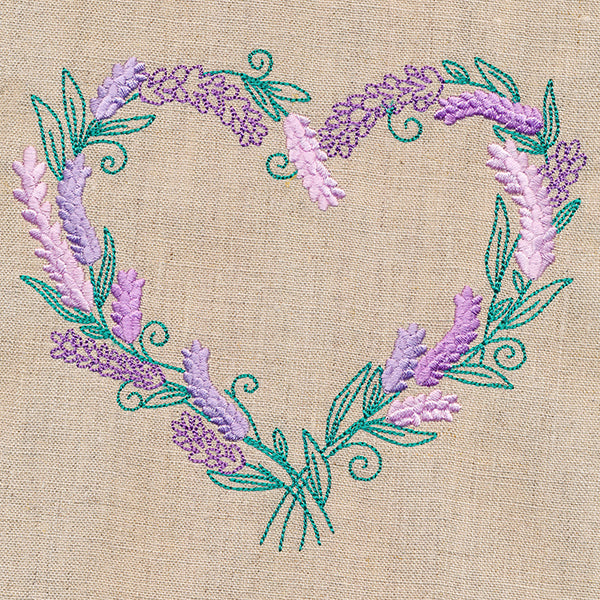 Delicate Lavender Heart Wreath