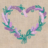 Delicate Lavender Heart Wreath