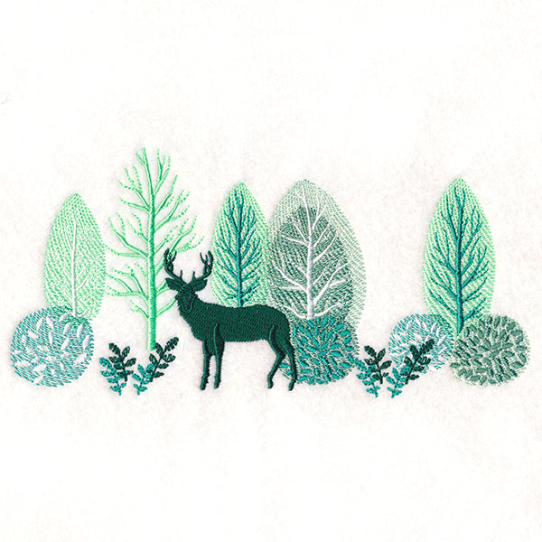 Lush Woodland Border