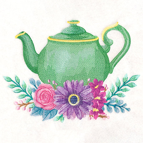 Teapot Bouquet in Watercolor