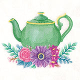 Teapot Bouquet in Watercolor