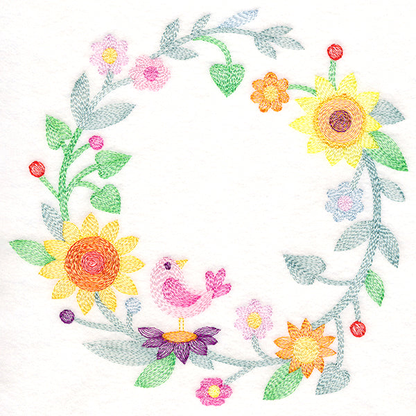 Blooming Bird Wreath