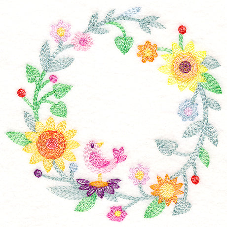 Blooming Bird Wreath