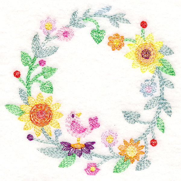 Blooming Bird Wreath