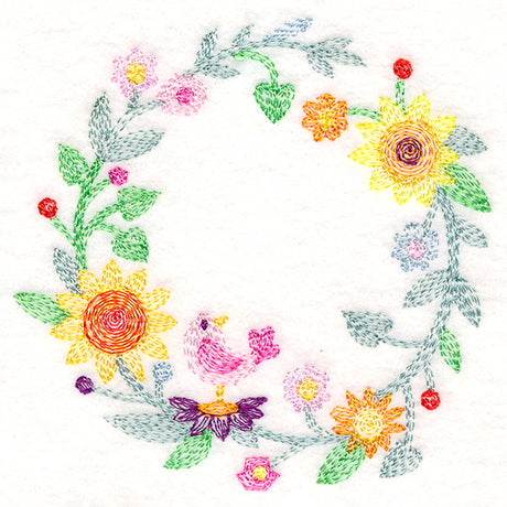 Blooming Bird Wreath