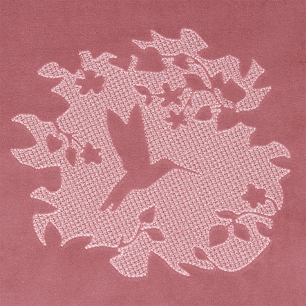 Woodland Hummingbird Scene (Embossed)