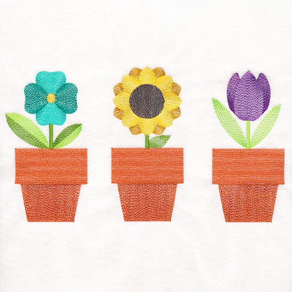 Bright and Breezy Flowerpots Trio