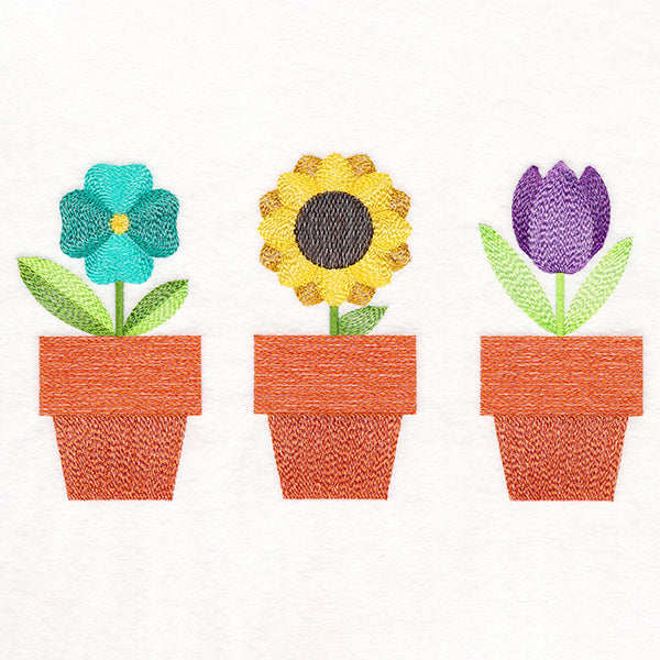 Bright and Breezy Flowerpots Trio