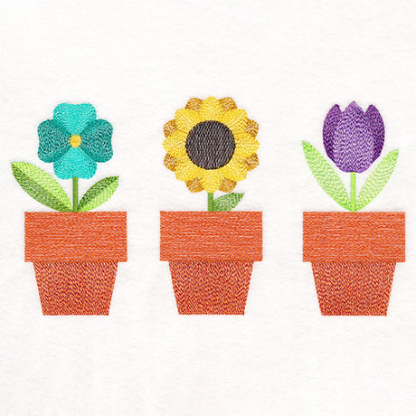 Bright and Breezy Flowerpots Trio