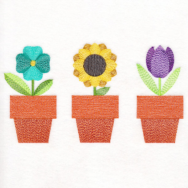 Bright and Breezy Flowerpots Trio