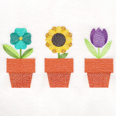 Bright and Breezy Flowerpots Trio