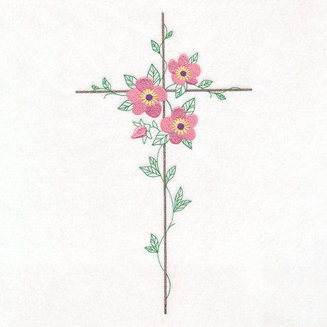 Delicate Lenten Rose Cross