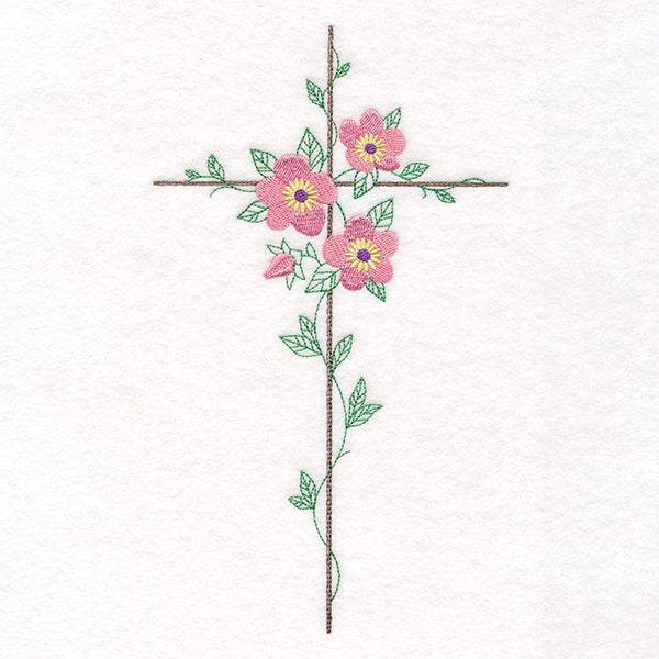 Delicate Lenten Rose Cross
