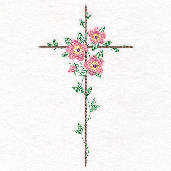 Delicate Lenten Rose Cross