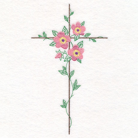 Delicate Lenten Rose Cross