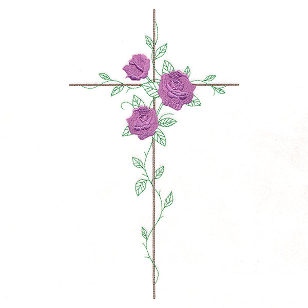 Delicate Rose Cross
